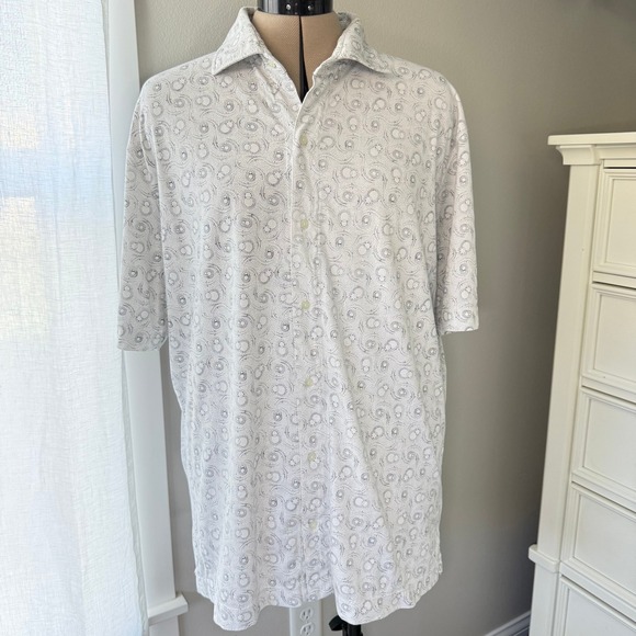 Left Coast Tee Other - Left Coast Tee Men's XL White Short Sleeve Button Down Shirt‎